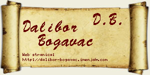 Dalibor Bogavac vizit kartica